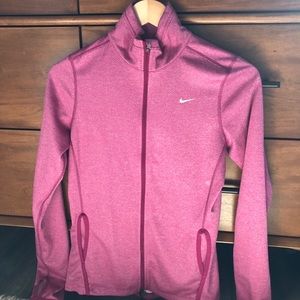 Pink Nike Zip Up Dri Fit Jacket